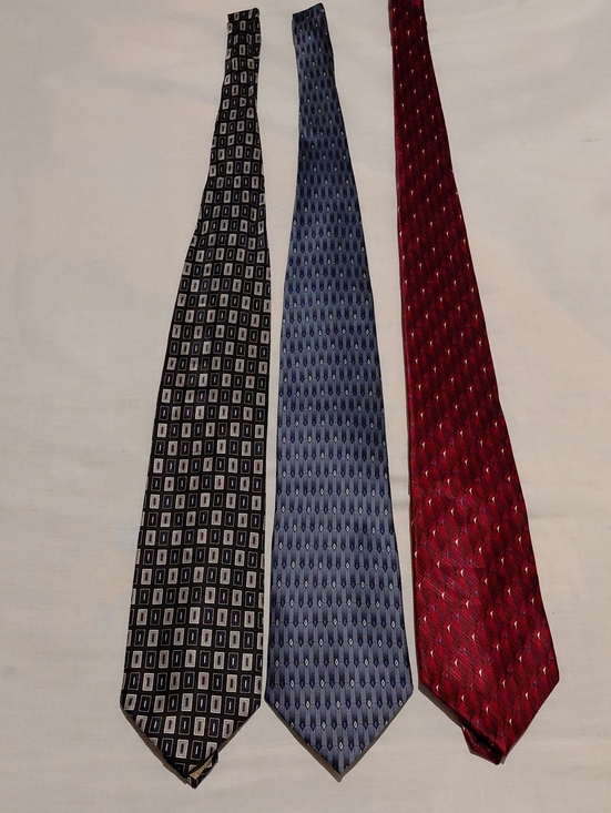 Ziggurat Other - Classic Men's 100% Silk Neckties Set - Red, Blue, Black Patterns